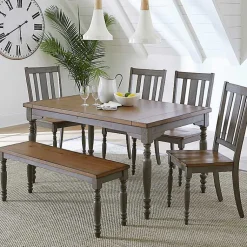 Kirklands Home and Gray Wooden Dining Chairs, Set of 2 Brown Online