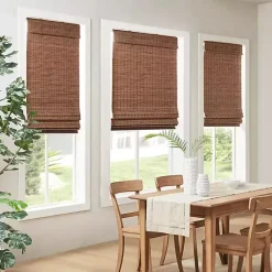 Kirklands Home Bamboo Light Filtering Roman Shade, 29 in. Brown Clearance