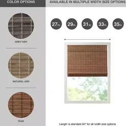 Kirklands Home Bamboo Light Filtering Roman Shade, 31 in. Brown Hot