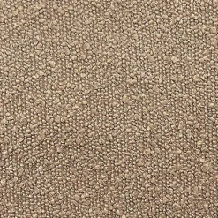 Kirklands Home Boucle Natural Wood Ottoman Brown Hot