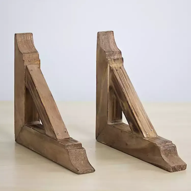 Kirklands Home Brown Corbel Shelf Brackets, Set of 2 Hot