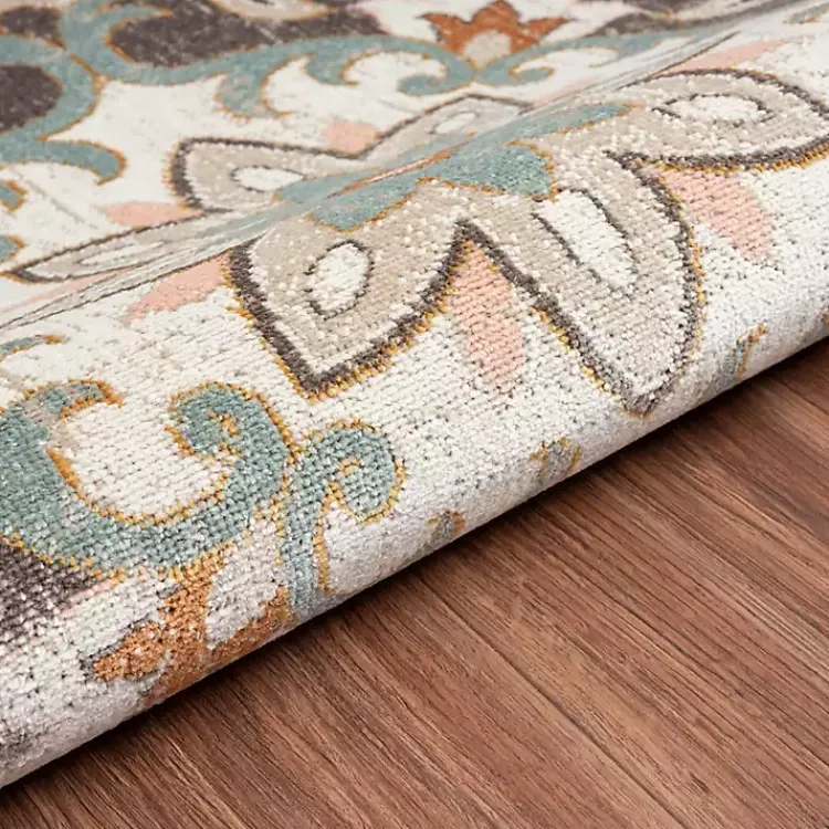 Kirklands Home Brown Floral Medallion Outdoor Area Rug, 5x7 Hot