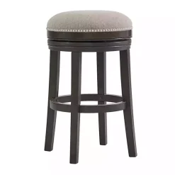 Kirklands Home Brown Wood Backless Swivel Bar Stool Gray Clearance