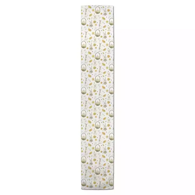 Easter Decorations>Kirklands Home Bunnies and Baskets Easter Table Runner, 90 in.