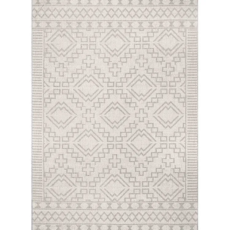 Kirklands Home Cammie Gray Moroccan Geometric Outdoor Rug, 5x8 Online