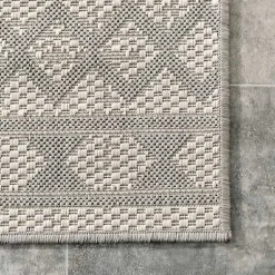 Kirklands Home Cammie Gray Moroccan Geometric Outdoor Rug, 8x10 Outlet
