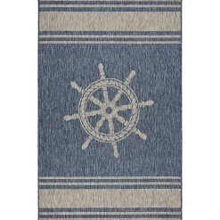 Kirklands Home Captiva Nautical Helm Outdoor Area Rug, 7x9 Outlet