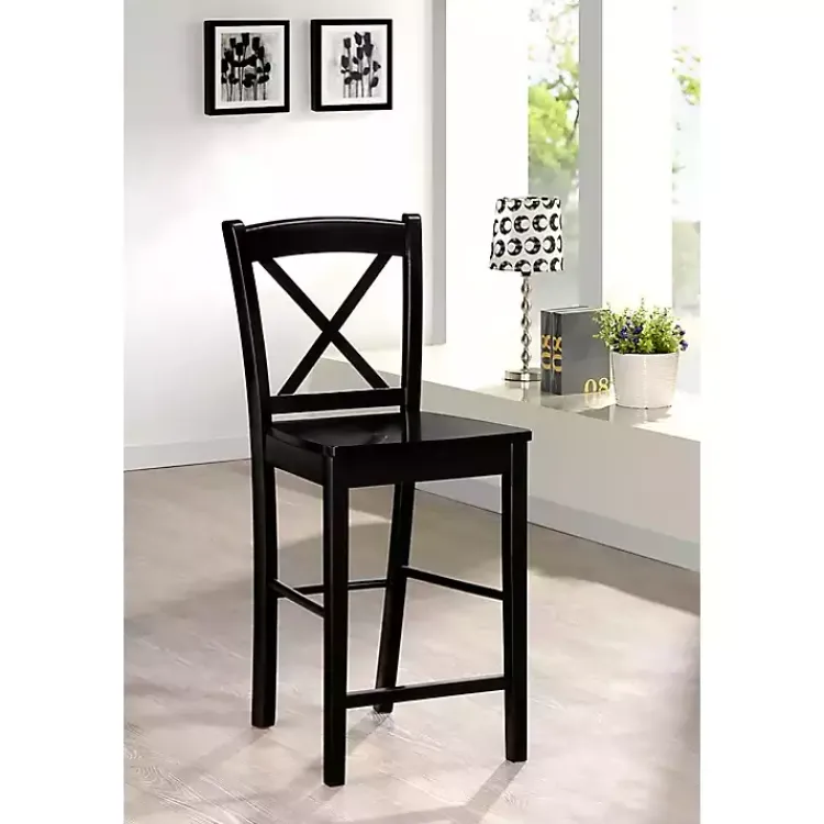 Kirklands Home Carter X-Back Counter Stool Black Outlet