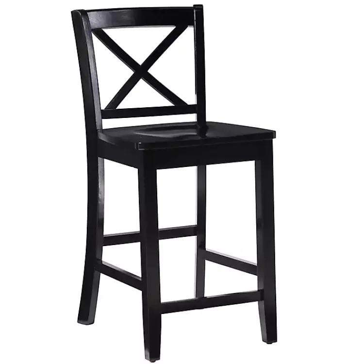 Kirklands Home Carter X-Back Counter Stool Black Outlet
