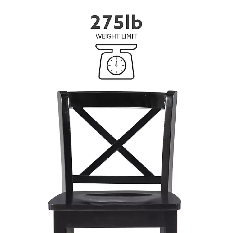 Kirklands Home Carter X-Back Counter Stool Black Outlet