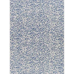 Kirklands Home Cauli Leopard Print Outdoor Rug, 7x10 Blue