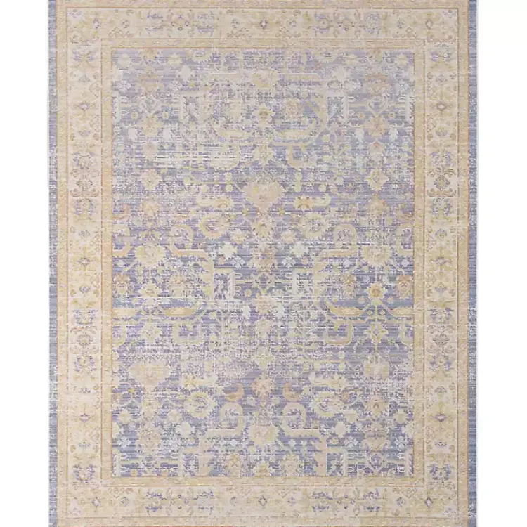 Kirklands Home Cerulean Vintage Border Accent Rug Clearance