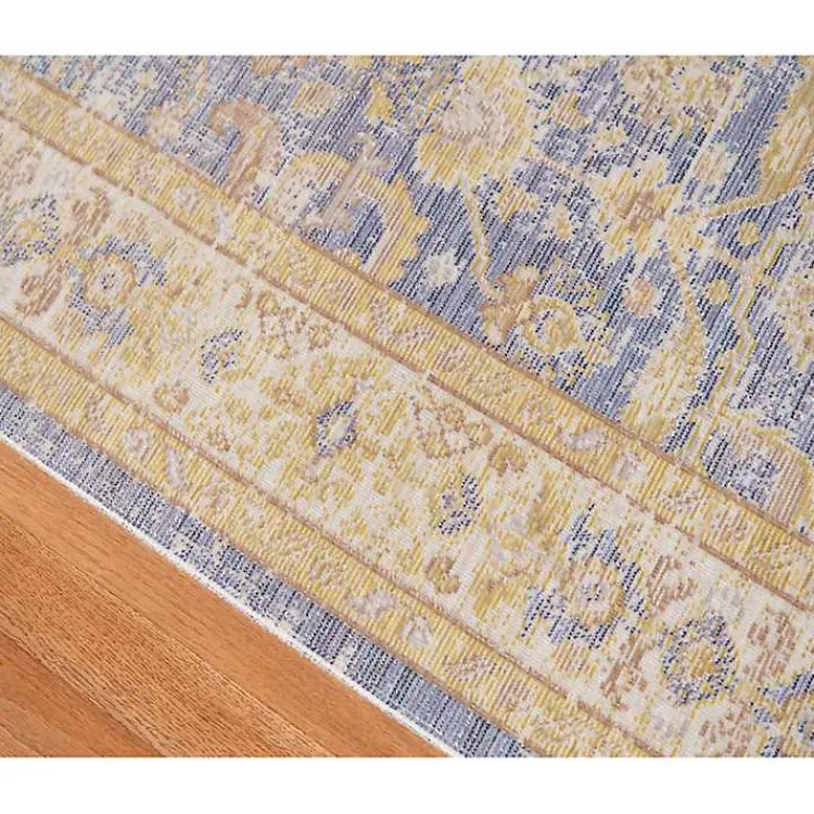 Kirklands Home Cerulean Vintage Border Accent Rug Clearance