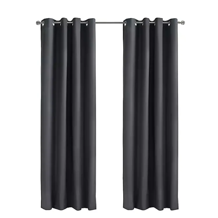 Kirklands Home Charcoal Alpine Blackout Curtain Panel, 108 in. Gray