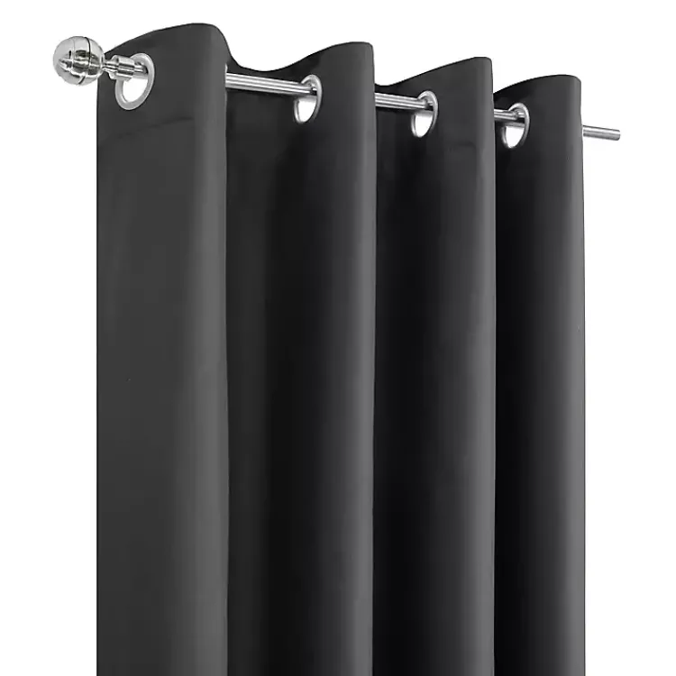 Kirklands Home Charcoal Alpine Blackout Curtain Panel, 108 in. Gray
