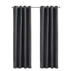 Kirklands Home Charcoal Alpine Blackout Curtain Panel, 95 in. Gray