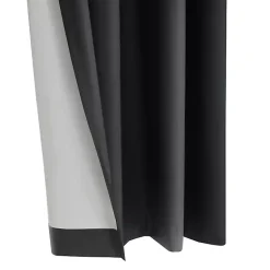 Kirklands Home Charcoal Alpine Blackout Curtain Panel, 95 in. Gray
