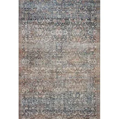 Kirklands Home Chris Loves Julia x Loloi Jules Dark Blue Rug, 2x9 New