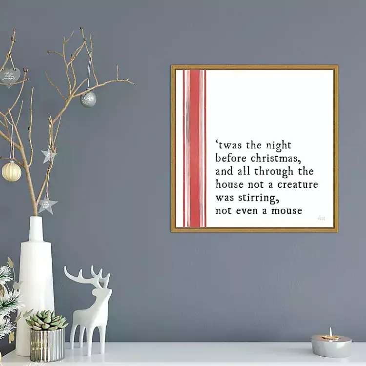 Christmas Art & Wall Decor>Kirklands Home Christmas Quote Left Stripe Canvas Wall Plaque