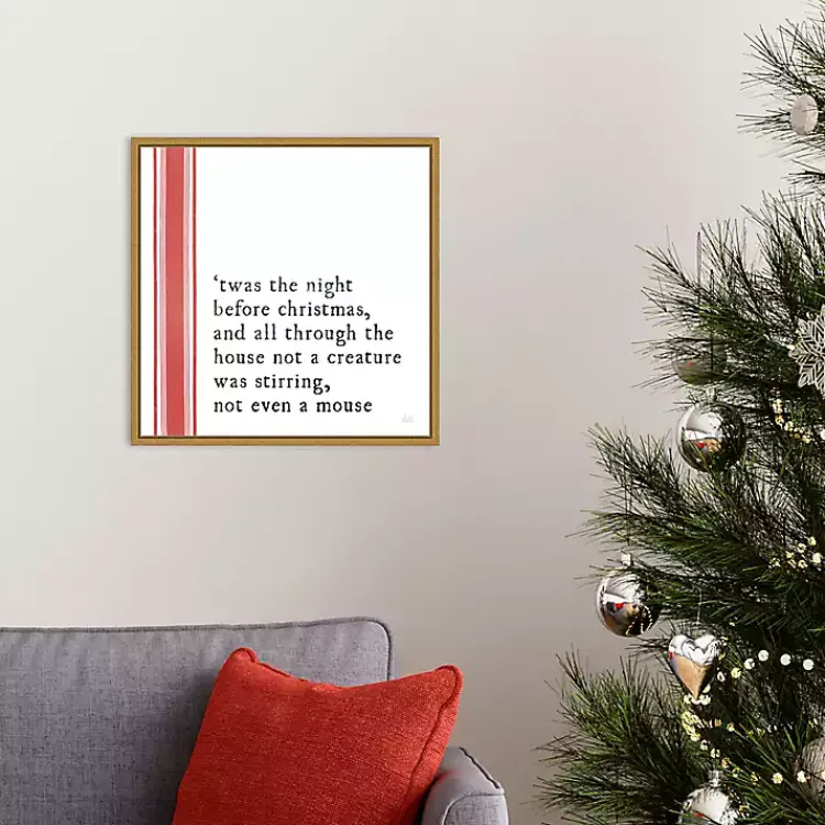 Christmas Art & Wall Decor>Kirklands Home Christmas Quote Left Stripe Canvas Wall Plaque