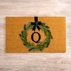 Kirklands Home Christmas Wreath Monogram Q Doormat Online