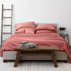 Kirklands Home Clay Solid 6-pc. Queen Sheet Set Orange Best