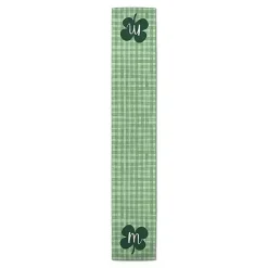 Kirklands Home Clover Personalized Monogram Table Runner, 72 in. Green New