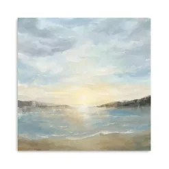 Kirklands Home Coastal Sunset Canvas Art Print, 40x40 in. Blue Hot