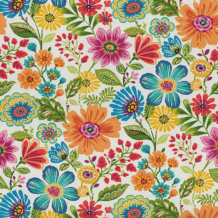 Kirklands Home Colorful Floral Outdoor Chair Cushion Multi Sale