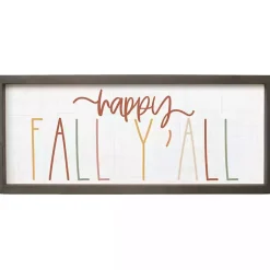 Fall>Kirklands Home Colorful Happy Fall Yall Framed Plaque