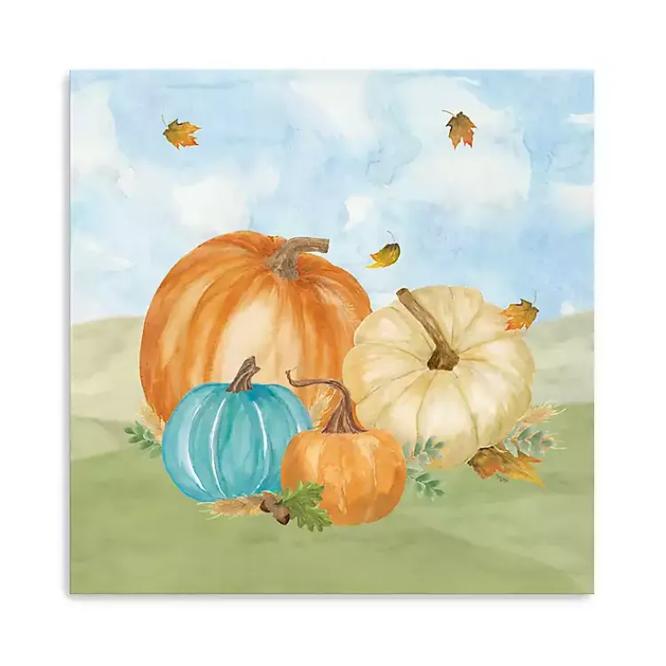 Fall>Kirklands Home Colorful Pumpkin Patch Canvas Art Print, 20x20 in. Multi