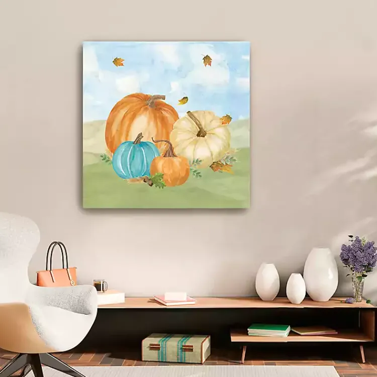 Fall>Kirklands Home Colorful Pumpkin Patch Canvas Art Print, 30x30 in. Multi