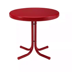 Kirklands Home Coral Metal Outdoor Side Table Red Sale