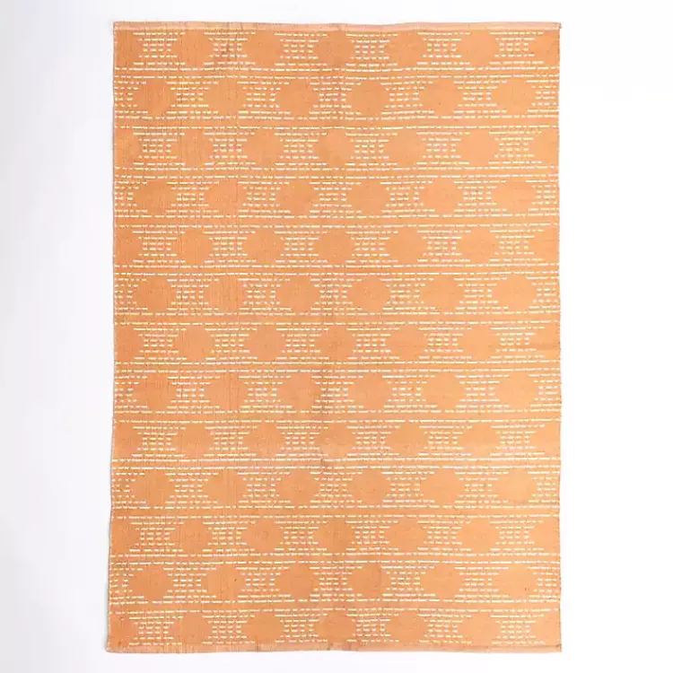 Kirklands Home Coral Shibori Outdoor Area Rug, 5x7 Orange Hot