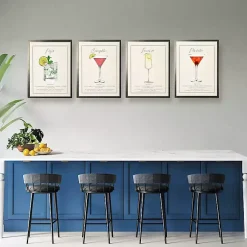 Kirklands Home Cosmopolitan Framed Art Print Red Outlet