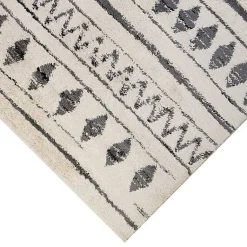 Kirklands Home Cream Boho Striped Runner Ivory Best