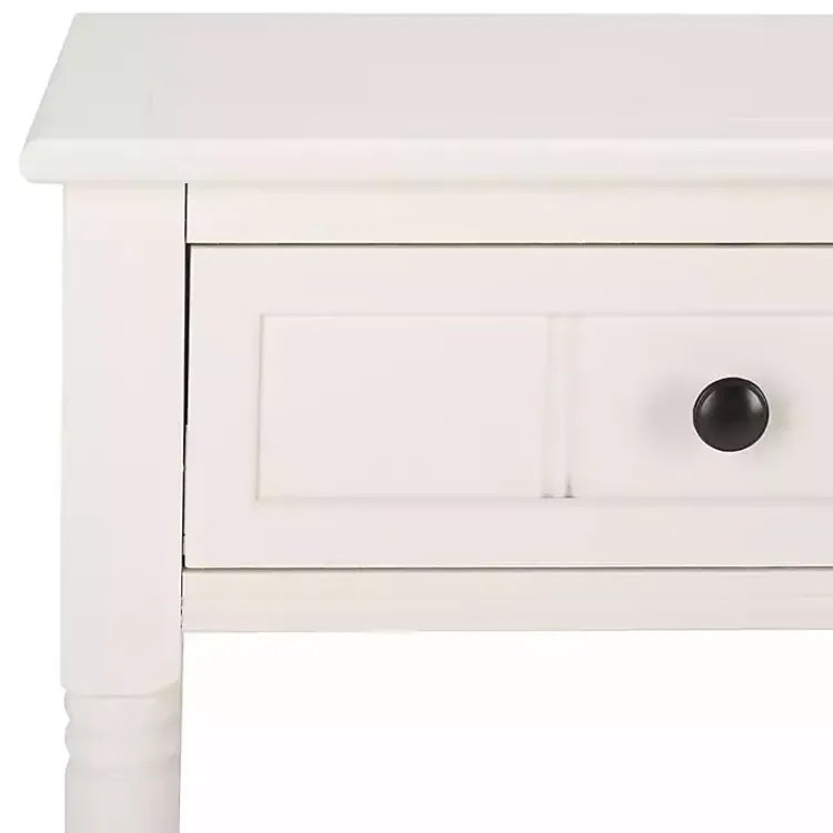 Kirklands Home Cream Carved 2-Drawer Console Table White Hot