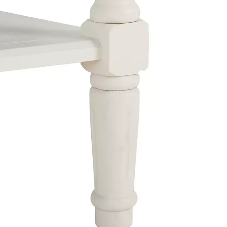 Kirklands Home Cream Carved 2-Drawer Console Table White Hot