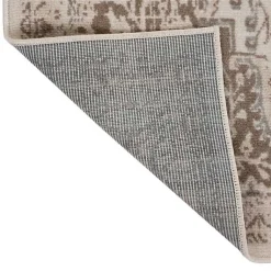 Kirklands Home Cream Medallion Area Rug, 5x8 Ivory New