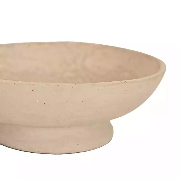 Decorative Bowls & Jars>Kirklands Home Cream Paper Mache Footed Decorative Bowl White