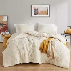 Kirklands Home Cream Quilted Teddy 3-pc. King Comforter Set Ivory Discount