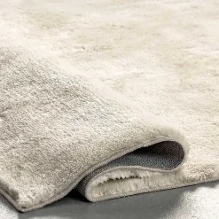 Kirklands Home Cream Shag Washable Area Rug, 8x10 White New