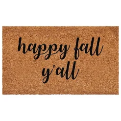 Kirklands Home Cursive Happy Fall Y'all Coir Doormat, 17x29 Best