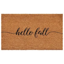 Kirklands Home Cursive Hello Fall Coir Doormat, 17x29