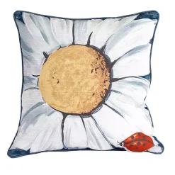 Pillows>Kirklands Home Daisy and Lady Bug Pillow