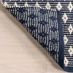 Kirklands Home Dark Gray and Ivory Dainty Diamond Area Rug, 8x10