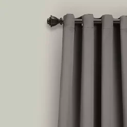 Kirklands Home Dark Blackout Curtain Panel Set, 84 in. Gray Outlet
