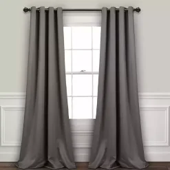 Kirklands Home Dark Blackout Curtain Panel Set, 120 in. Gray Online