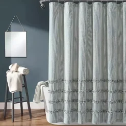 Kirklands Home Denim Vintage Stripe Shower Curtain Blue Online