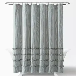 Kirklands Home Denim Vintage Stripe Shower Curtain Blue Online